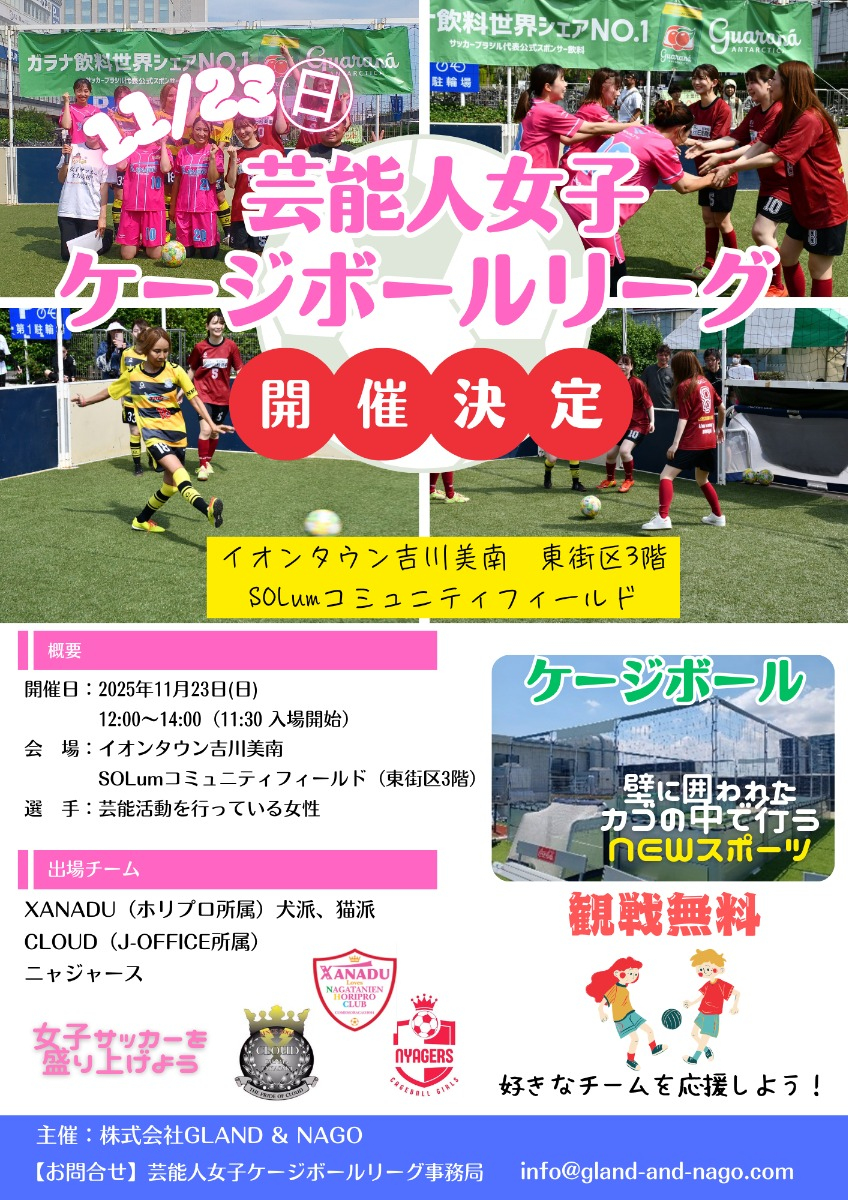 芸能人女子ケージボールリーグ開催!! - 芸能人女子によるケージボールイベント開催! 芸能人女子ケージボールリーグ開催!! - 芸能人女子によるケージボールイベント開催!